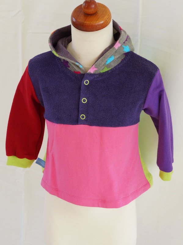 Pullover für Mädchen mit Zipfelkapuze Größe 74/80