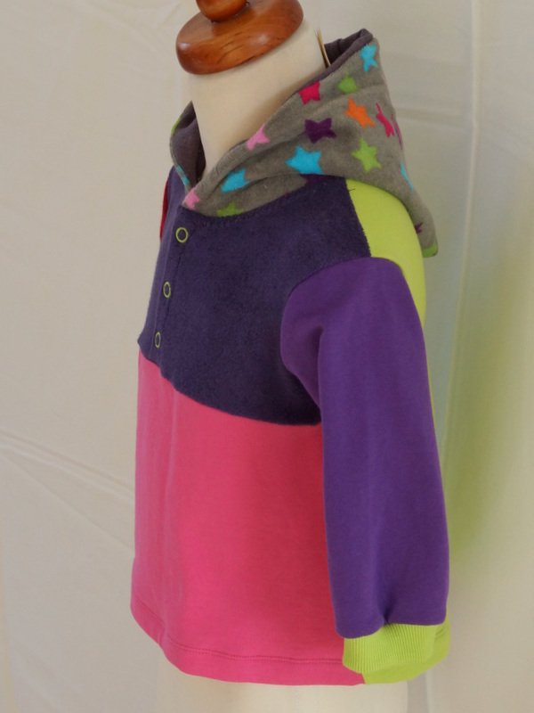 Pullover für Mädchen mit Zipfelkapuze Größe 74/80