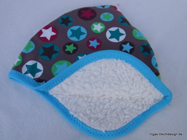 Babymütze, kuschelige Wintermütze für Babys, Stern, KU 46-48 cm