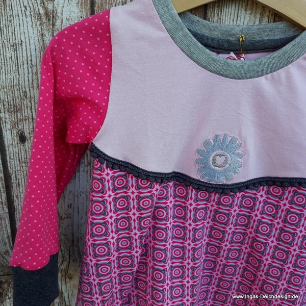 Mädchenkleid, Jerseykleid für Mädchen, pink/rosa Größe 86
